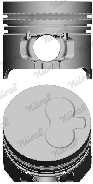 Nural 8733650700 Поршень з кільцями RENAULT 80,50 1,9D F8Q (вир-во NURAL)