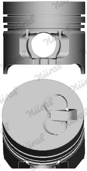 Nural 8733650710 Поршень з кільцями RENAULT 80,50 1,9D F8Q Kangoo (вир-во NURAL)