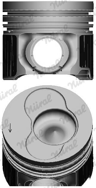 Nural 8742100010 Поршень з кільцями VAG 81,01 2,5TDi AXD/AXE/BLJ T5 1-2 цил. 04- (вир-во NURAL)