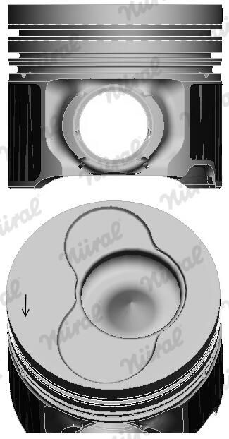 Nural 8742100020 Поршень з кільцями VAG 81.01 AXD/AXE/BAC/BLJ/BLK (CYL 3-5) (вир-во NURAL)