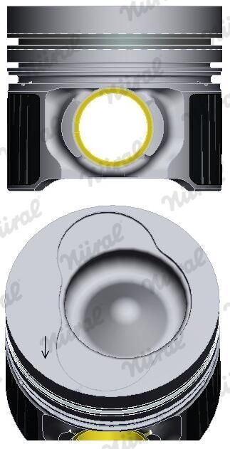 Nural 8742100730 Поршень з кільцями VAG 81,51 2,5TDi Crafter BJL/BJM/CECA Euro 5 06 (вир-во NURAL)