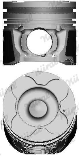 Nural 8742400000 Поршень з кільцями PSA 75.0 9HX(DV6ATED4)/9HY/9HZ(DV6TED4) (вир-во NURAL)