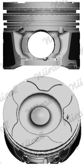 Nural 8742400800 Поршень з кільцями PSA/FORD 75,60 1.6 TDCi 16V DV6UTED4/G8DA/HHDA Euro 4 (вир-во NU