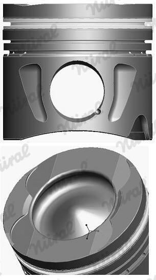 Nural 8743340700 Поршень з кільцями MB 83.5 OM651 Прямий шатун (вир-во Nural)