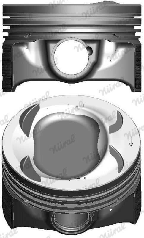Nural 8743390010 Поршень з кільцями VAG 76.50 1,4 TFSI 05- (вир-во NURAL)