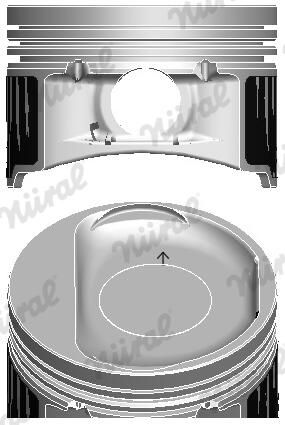 Nural 8743680000 Поршень з кільцями FIAT Doblo 72,0 1.4 350 A1.000 05- (вир-во NURAL)