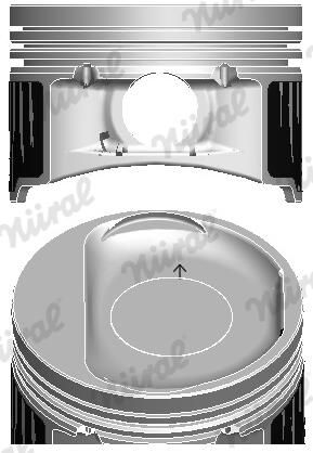 Nural 8743680600 Поршень з кільцями FIAT 72.40 mm 1,4 350 A 1.000 05- (вир-во Nural)
