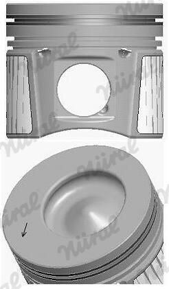 Nural 8743700710 Поршень з кільцями FORD 83,00 Duratorg 1.8TDCI Transit Connect без каналу охолоджен