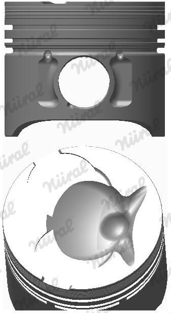 Nural 8774310740 Поршень з кільцями MB 89,50 OM601/603 2,3TD/3,5TD (вир-во NURAL)
