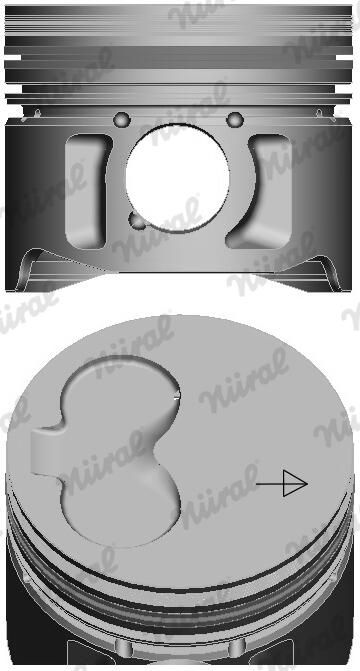Nural 8799010040 Поршень з кільцями AUDI/VW 79.5 1.9D/2.4D 1X/1Y/3D/AAS/AAB (вир-во NURAL)