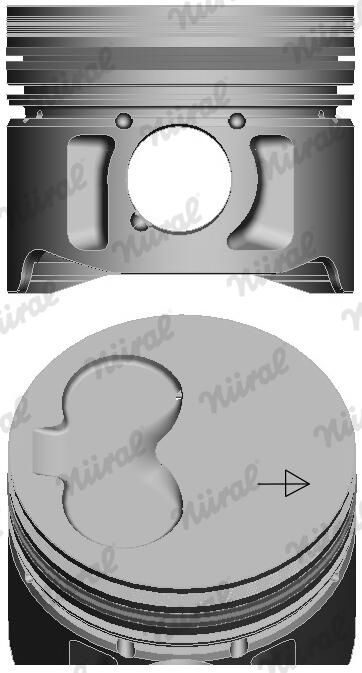 Nural 8799010740 Поршень з кільцями VAG 80,01 1,9D/2,4D (вир-во NURAL)