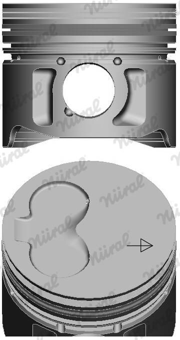 Nural 8799011140 Поршень з кільцями AUDI/VW 80.50 mm 1.9D/2.4D 1X/1Y/3D/AAS/AAB (вир-во NURAL)