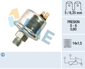 FAE 14580 Датчик, тиск оливи