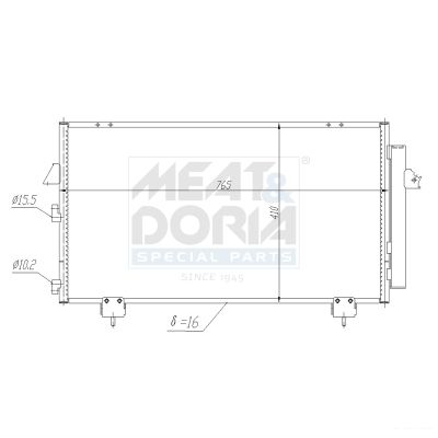 Meat&Doria 991043 Конденсатор, система кондиціонування повітря