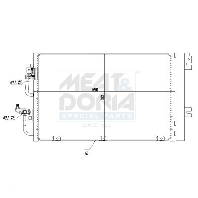 Meat&Doria 991064 Конденсатор, система кондиціонування повітря