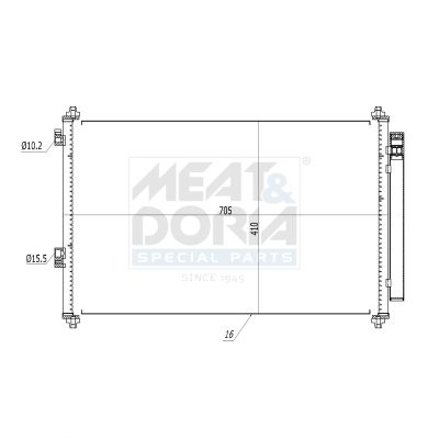 Meat&Doria 991065 Конденсатор, система кондиціонування повітря