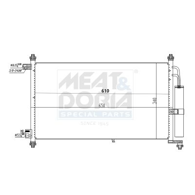 Meat&Doria 991076 Конденсатор, система кондиціонування повітря
