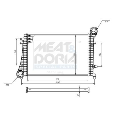 Meat&Doria 995287 Охолоджувач наддувального повітря