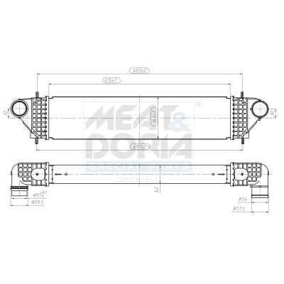 Meat&Doria 995429 Охолоджувач наддувального повітря