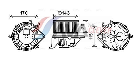 BW8458 AVA Вентилятор салона MINI MINI CLUBMAN (2008) 1.6 COOPER S