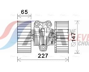 BW8470 AVA Вентилятор салону 5 E39, X5 E53 96-, Range Rover III 02-