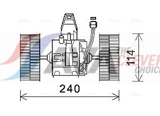 BW8491 AVA Вентилятор салона BMW 5 E60,6 E63 03-