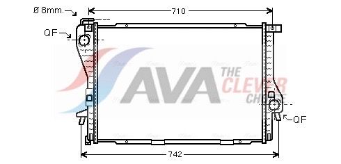 BWA2233 AVA Радіатор охолодження 5 E39,7 E38 2.0/4.4