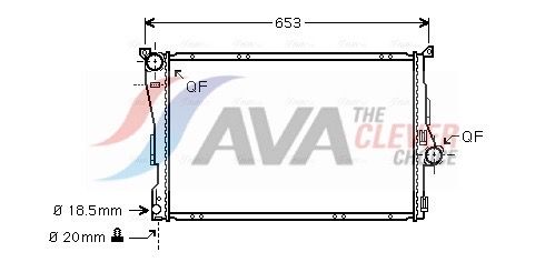 BWA2278 AVA радіатор охолодження двигуна 3 E46 1.6/3.0