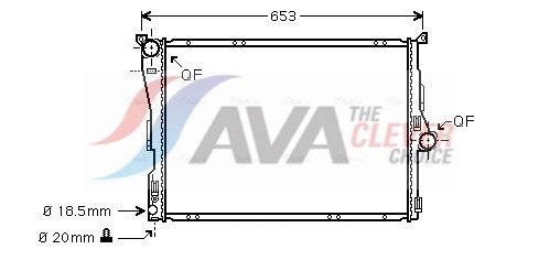 BWA2291 AVA Радіатор охолодження (механіка) 1/3 E90,X1 E84 2.0/3.0