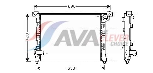 BWA2314 AVA Радіатор охолодження MINI COOPER TROPIC 1,6 AC 01-