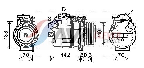 BWAK428 AVA Компресор кондиціонера BMW 7 SERIES F01 (2009) 730D 3.0