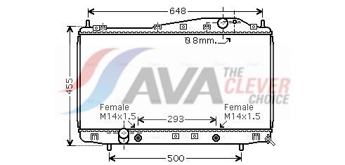 DW2055 AVA Радіатор охолодження EPICA 2.5 06-11, EPICA 2.0 05-, EVANDA 2.0 05-, DAEWOO