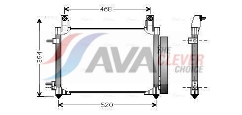 DW5081D AVA Радіатор кондиціонера Matiz Man. 05/05-