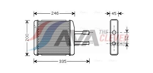 DW6059 AVA Радіатор опалення Evanda, Chevrolet Epica