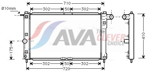 DWA2009 AVA Радіатор охолодження DAEWOO NUBIRA (1997) 1.8