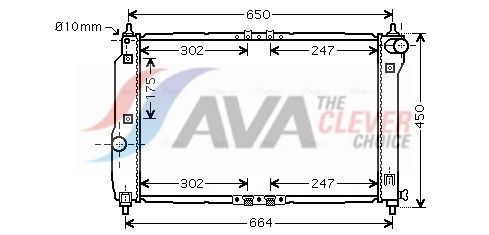 DWA2067 AVA Радіатор охолодження CHEVROLET AVEO (T250, T255) (05-) 1.4 i 16V (вир-во AVA)