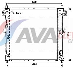 DWA2123 AVA Радіатор охолодження SSANGYONG ACTYON (2006) 2.0 XDI