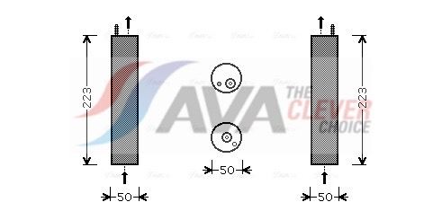 DWD057 AVA Осушувач кондиціонера  CHEVROLET LACETTI (2003) 1.6  (вир-во AVA)