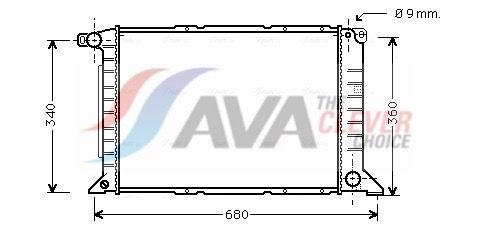 FD2261 AVA Радіатор охолодження TRANSIT TOURNEO 2.5 TDDI 95-