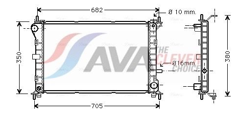 FD2264 AVA Радіатор охолодження FOCUS 1.4 1.6 1.8 98-