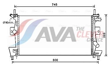 FD2475 AVA радіатор охолодження C-Max,Focus III 1.6 10-