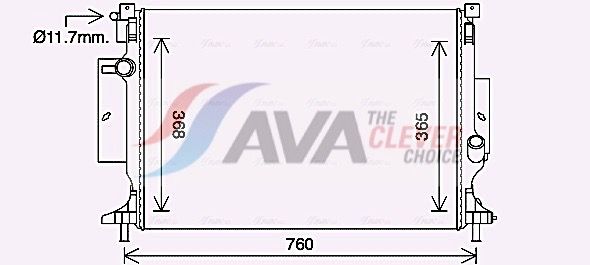 FD2643 AVA радіатор охолодження C-Max II, Focus III, Kuga II 1.5/2.0TDCi