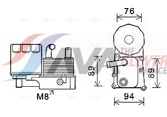 FD3598H AVA Олійний радіатор FORD FIESTA (1996) 1.8 TDDI
