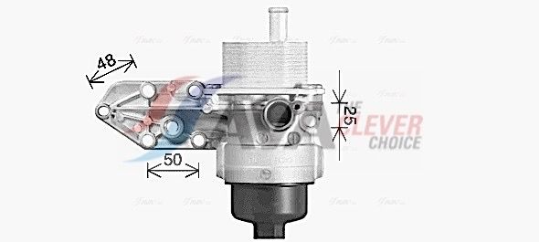 FD3669H AVA Олійний радіатор FORD TRANSIT 2.2/2.4 TDCi +06 (вир-во AVA)