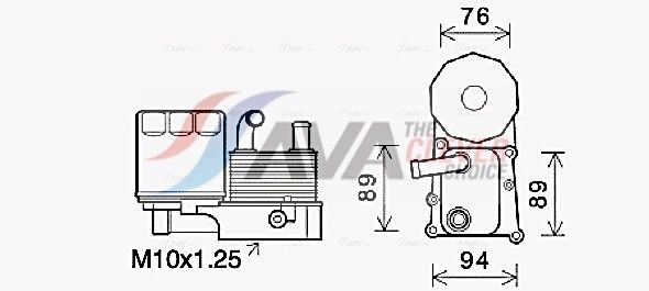 FD3686H AVA Олійний радіатор Transit Connect 1.8TDCi 02-