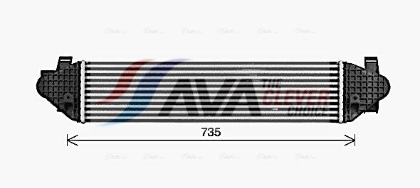 FD4691 AVA Інтеркулер FORD FOCUS III (CB8, CEW) (11-) 2.0 TDCI