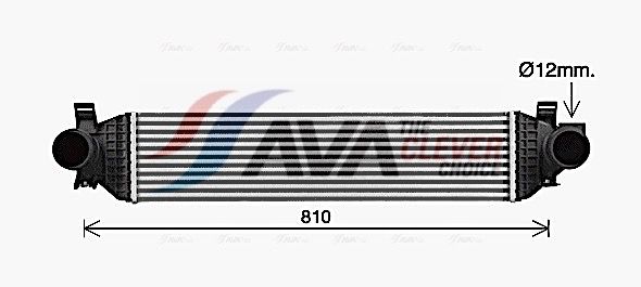 FD4691 AVA Інтеркулер FORD FOCUS III (CB8, CEW) (11-) 2.0 TDCI