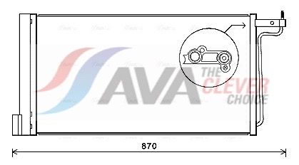 FD5485D AVA Радіатор кондиціонера C-MAX 1.6 10-, FOCUS 1.6 10-, GRAND C-MAX 1.6 10-
