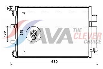 FD5487D AVA Радіатор кондиціонера C-Max II, Focus III 10-