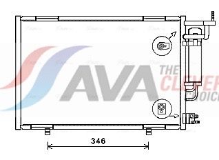 FD5615D AVA Радіатор кондиціонера FORD FIESTA VI (CCN) (12-) (вир-во AVA)